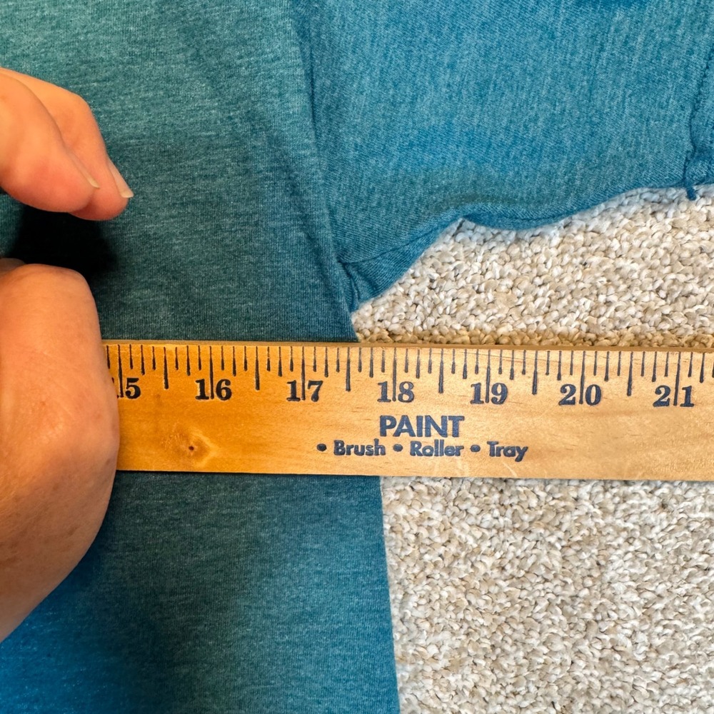 Patagonia Ventura CA Graphic T-Shirt Mens Medium Slim Fit Heathered Teal Blue - Picture 4 of 5